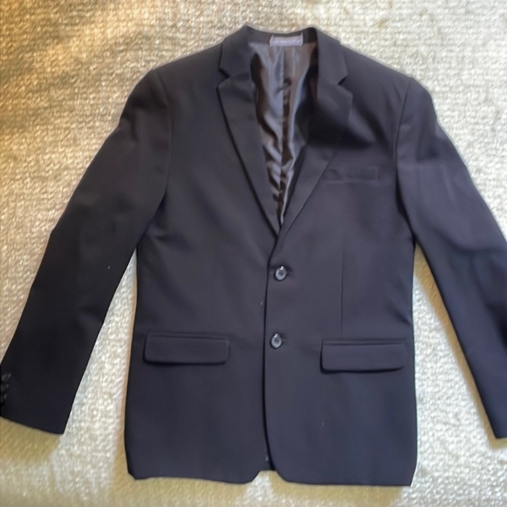 🌹VAN HEUSEN YOUTH SIZE 16 BLACK REGULAR FIT SUIT JACKET